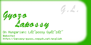 gyozo lapossy business card